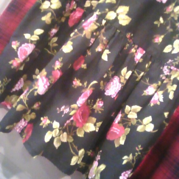 Medium Maxi Denim Flannel Floral Duster - Picture 4 of 8